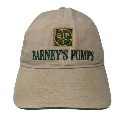 Barney's Pumps BPI Strapback Hat Tan One Size Embroidered Cap America