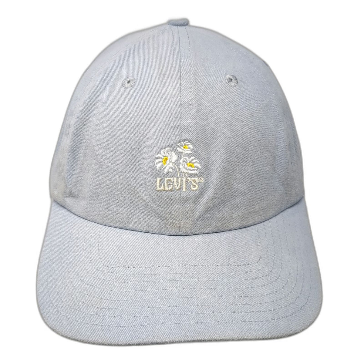 Levi's Baseball Cap Blue One Size Floral Daisy Cotton Slideback Adjustable Hat