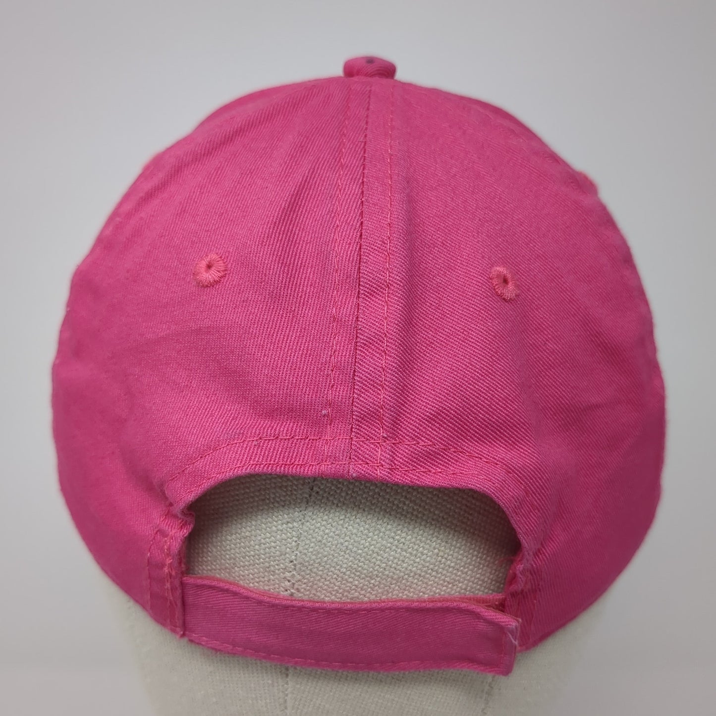 Unbranded Strapback Hat Pink One Size Adjustable Solid Cotton Blank
