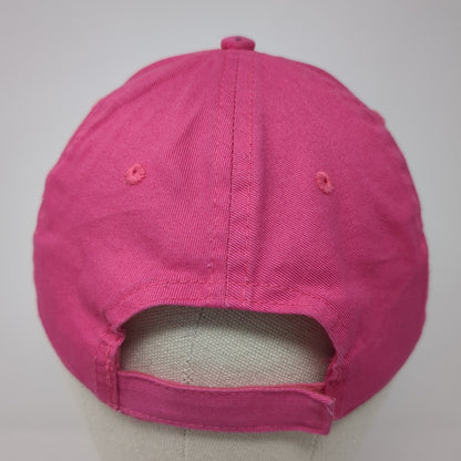 Unbranded Strapback Hat Pink One Size Adjustable Solid Cotton Blank