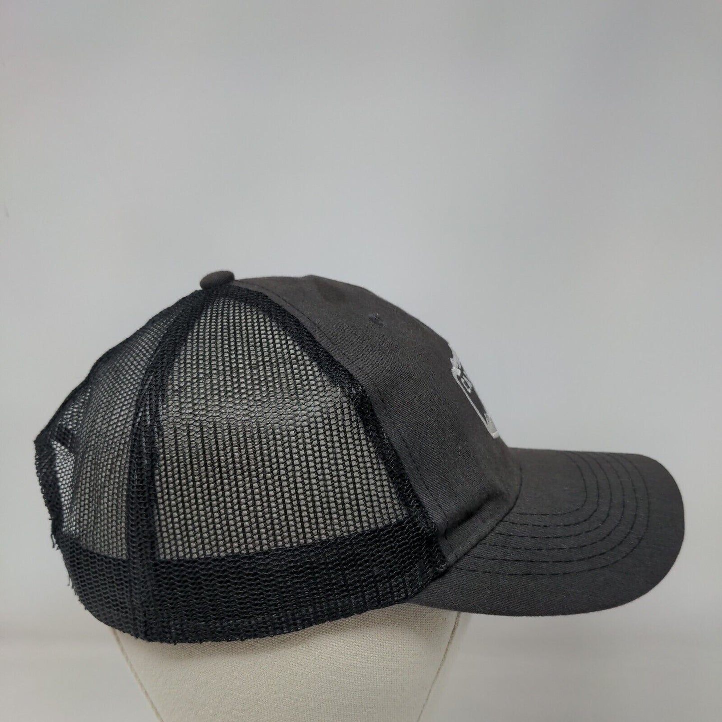 Carolina Point Snapback Mesh Back Trucker Hat Gray One Size Hit Wear