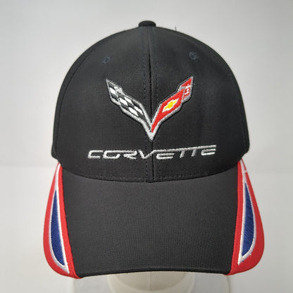 Corvette Fitted Hat Black One Size Lightweight Embroidered 6 Panel GM Official