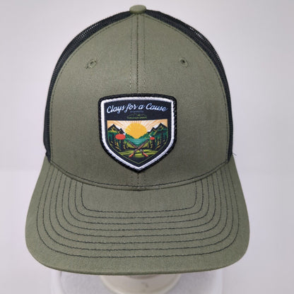 Clays For A Cause Tamarack Grove Snapback Trucker Hat Green OS Mesh Richardson