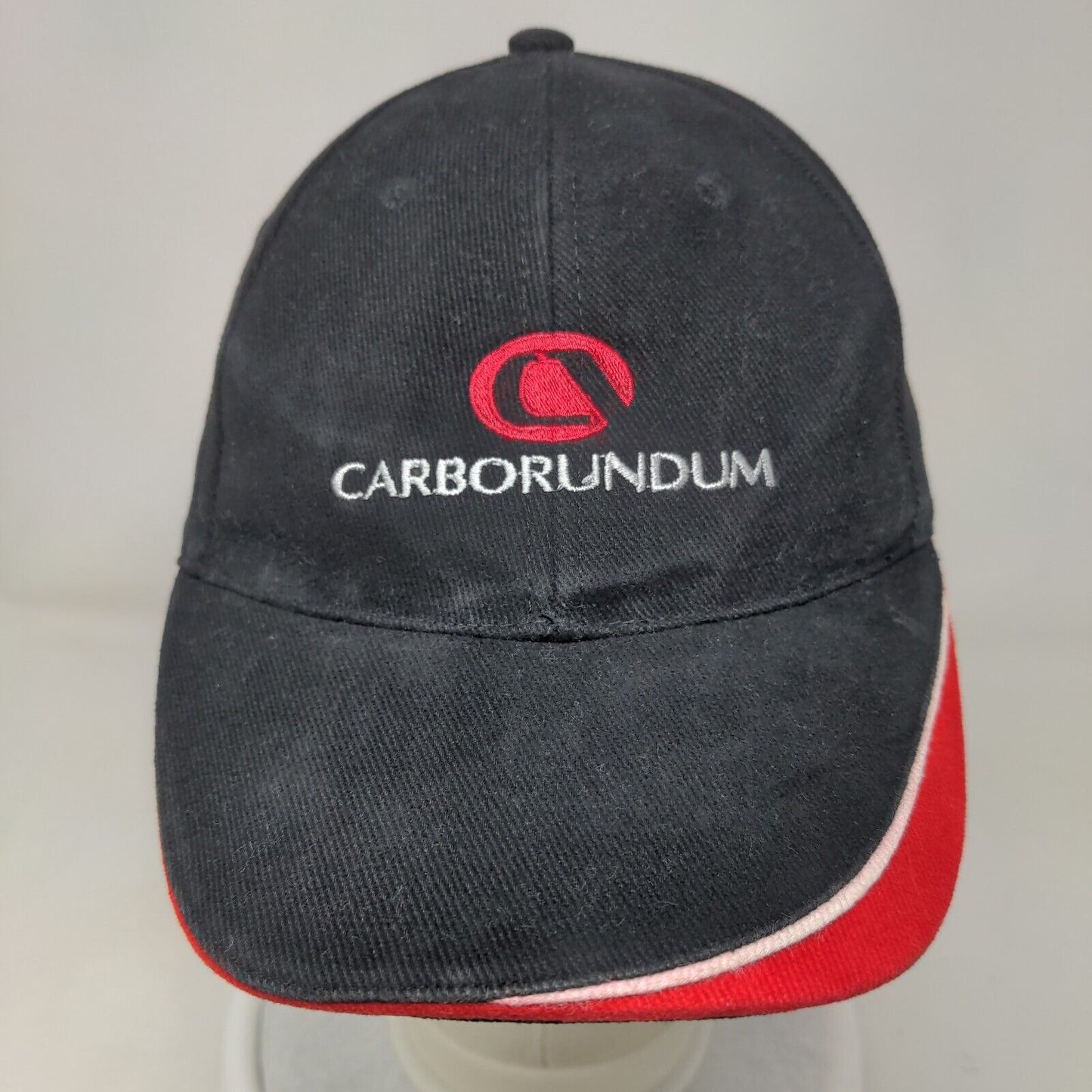Carborundum Strapback Hat Black One Size Adjustable Embroidered Wompro Cotton
