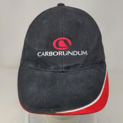 Carborundum Strapback Hat Black One Size Adjustable Embroidered Wompro Cotton
