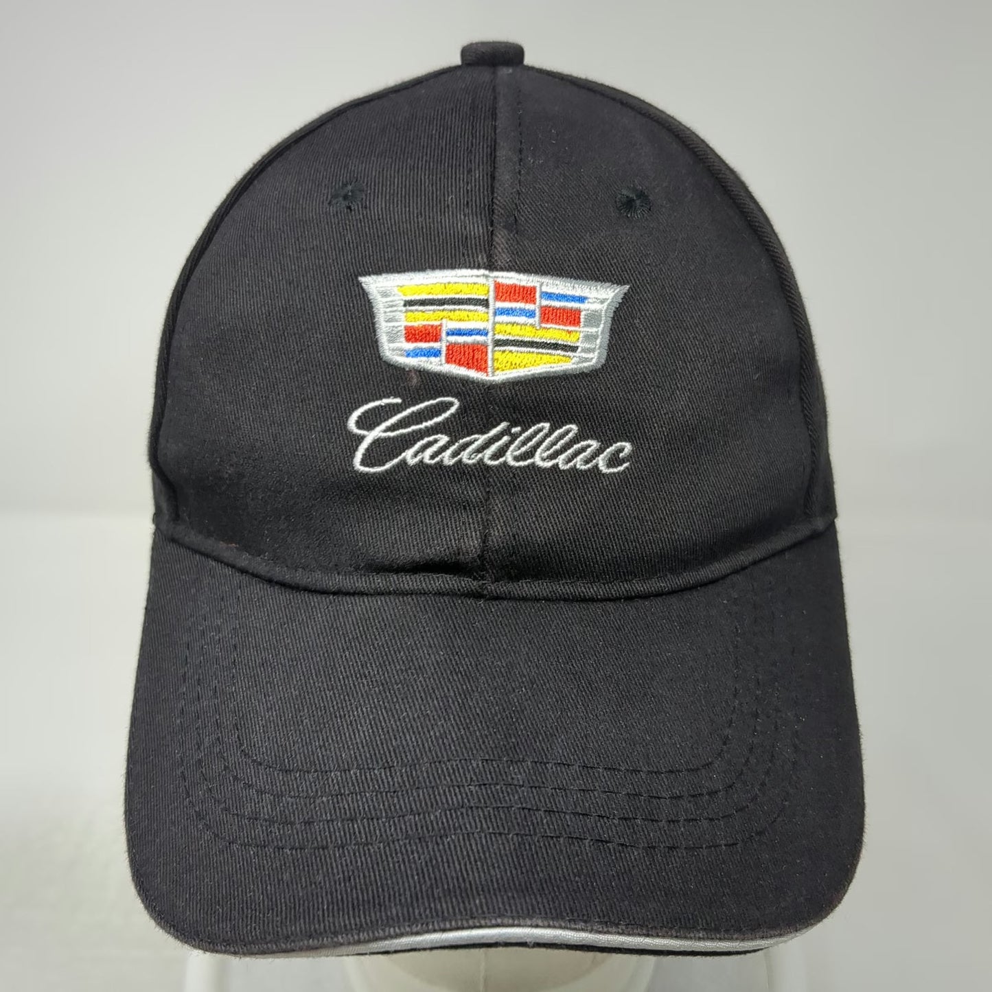 Cadillac Baseball Cap Black One Size Strapback Embroidered Logo Crest Car Hat