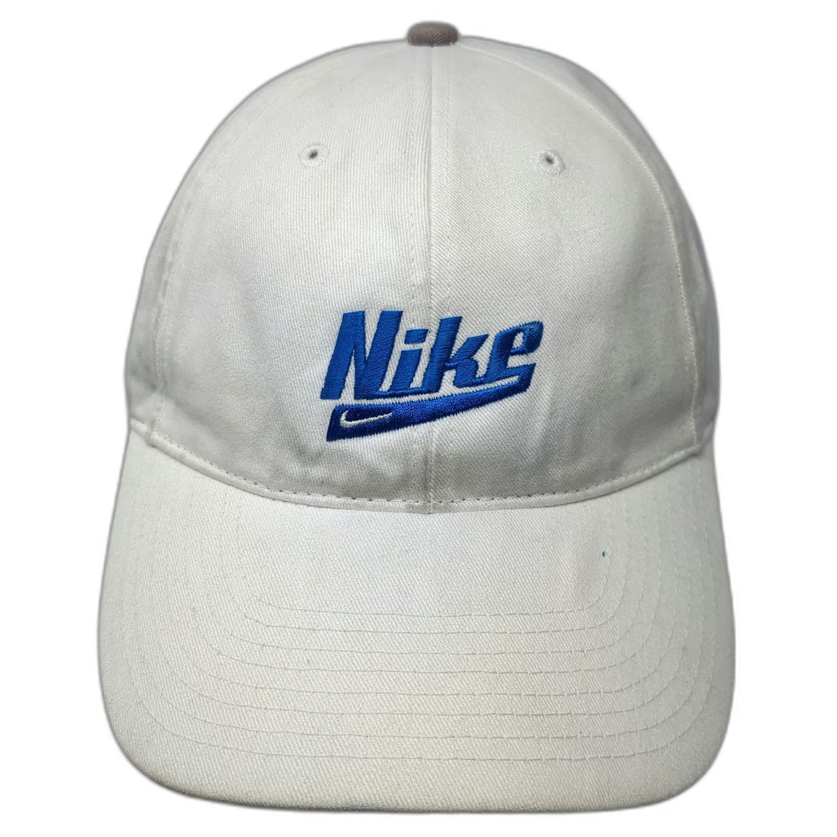 Nike Baseball Cap White Strapback Embroidered Logo Hat Cotton Curved Vintage