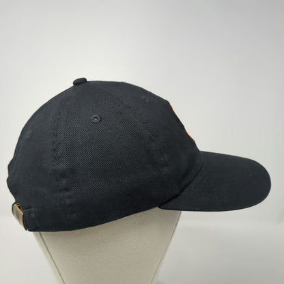 Chef Works Baseball Cap Hat Black Orange One Size SI Logo Embroidered Slideback