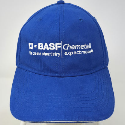 Adams Blue Baseball Cap One Size BASF Chemetall Chemistry Corporate Logo Hat
