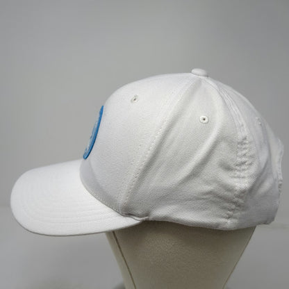 TravisMathew Snapback Hat White One Size Golf Logo Patch Adjustable Structured