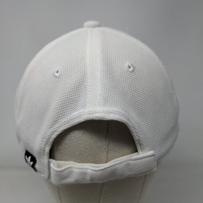 Adidas Patch Strapback Hat White OSFM Adjustable 6 Panel Vent Holes