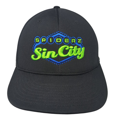 Spiderz Sin City Fitted Hat Black Medium Embroidered Flexfit Richardson