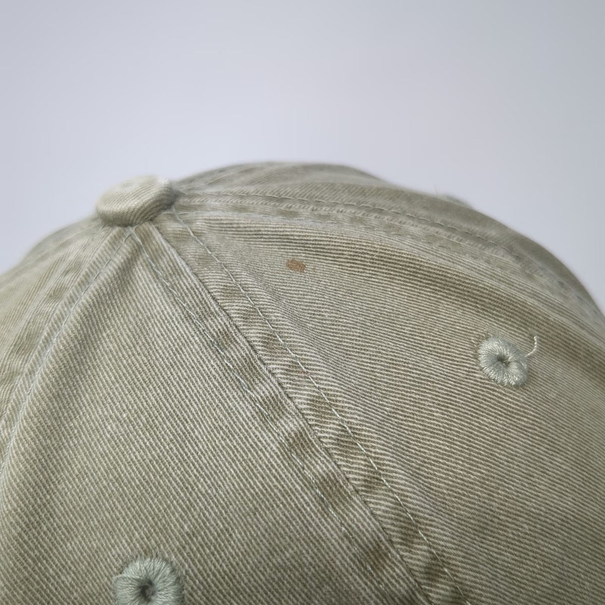 Falcon Baseball Cap Beige Green One Size Leather Strapback Eptam Logo Hat