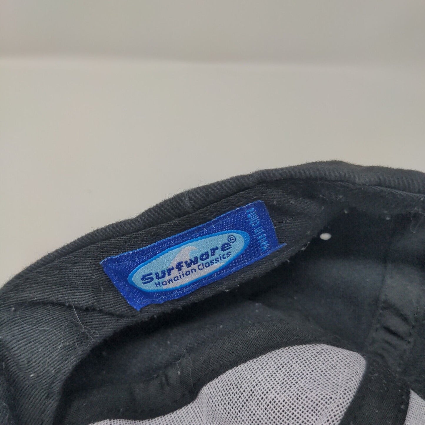 Hawaii Slideback Hat Black One Size Adjustable Embroidered 6 Panel Surfware