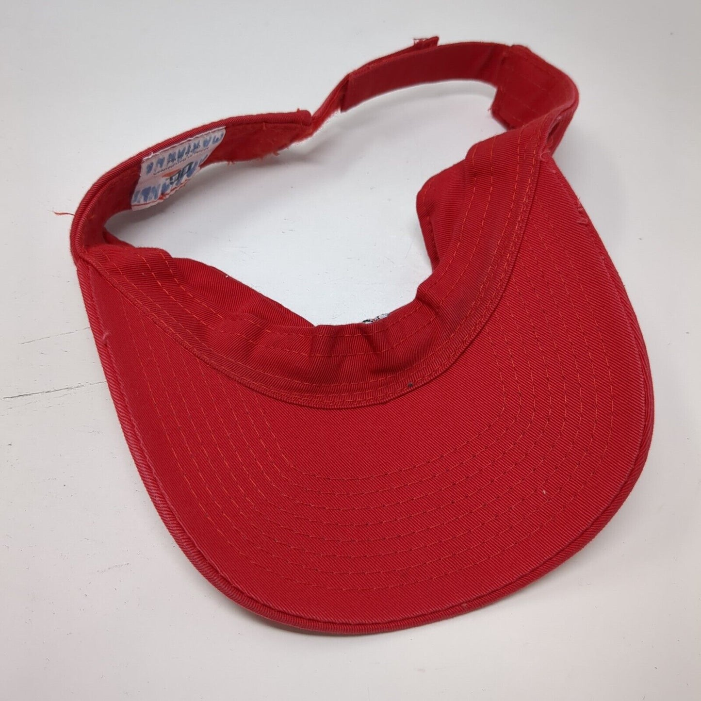 Paw Print Strapback Sun Visor Hat Red One Size Adjustable Embroidered