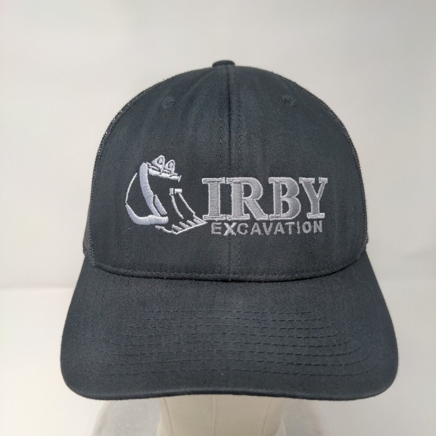 Irby Excavation Snapback Trucker Hat Black OS Adjustable Mesh Back Richardson