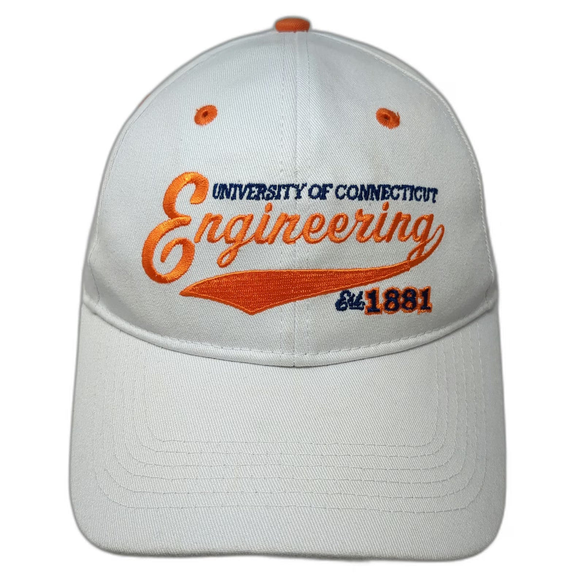 Pacific Headwear Baseball Cap White One Size UConn Engineering Strapback Hat