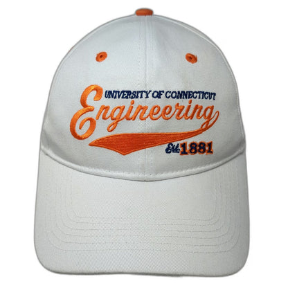 Pacific Headwear Baseball Cap White One Size UConn Engineering Strapback Hat