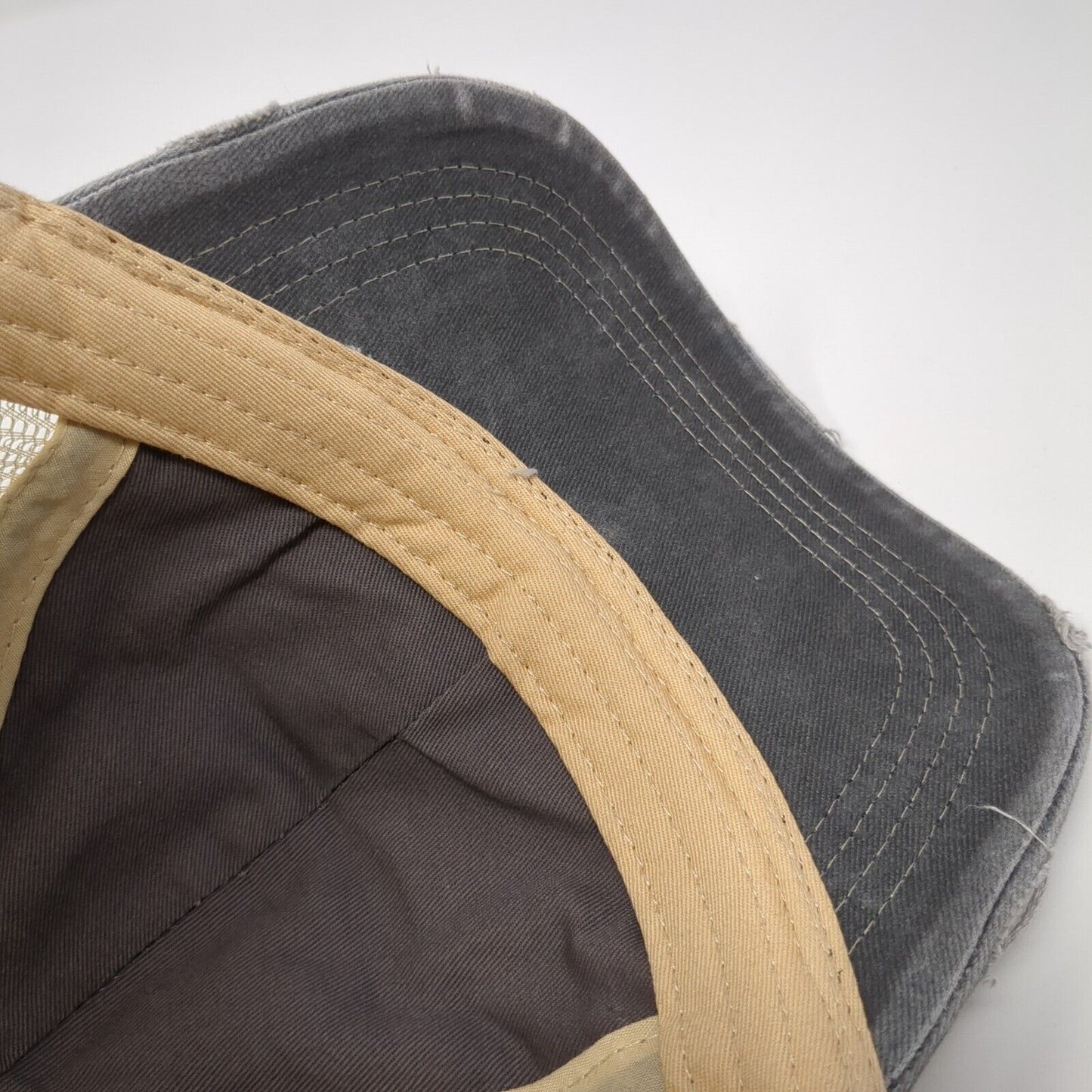 C.C Exclusives Strapback Trucker Hat Gray One Size Ponytail USA Flag