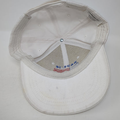 Made In America Strapback Baseball Cap White OS Adjustable Patriotic Unionwear