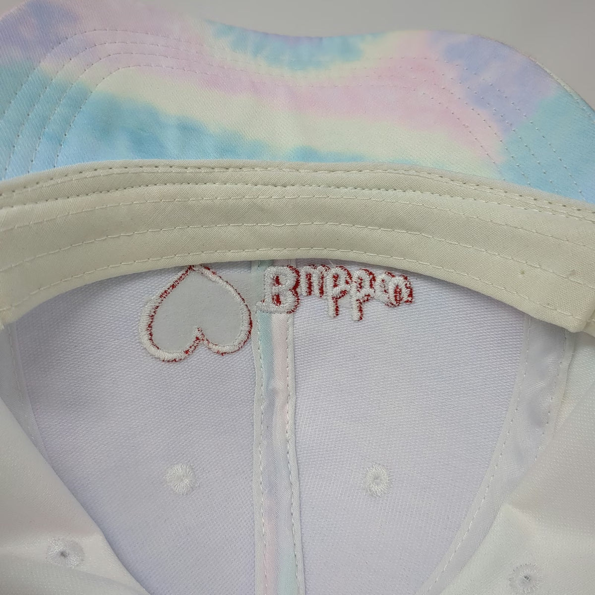 Bubba Gump Baseball Cap Blue Pink One Size Daytona Beach Heart Tie Dye Hat