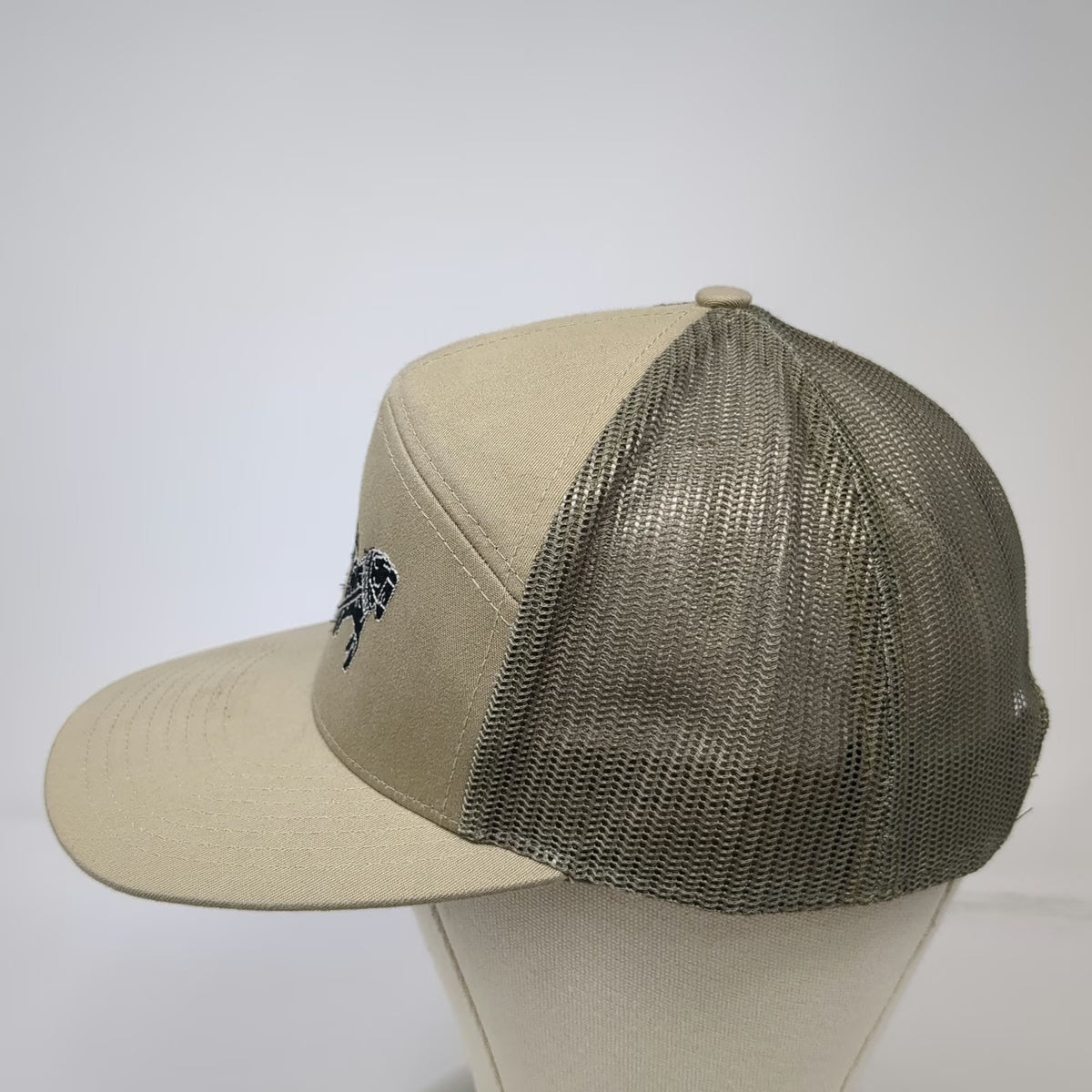 Richardson Trucker Hat Beige Green One Size 7 Panel Churchill Equipment Horse
