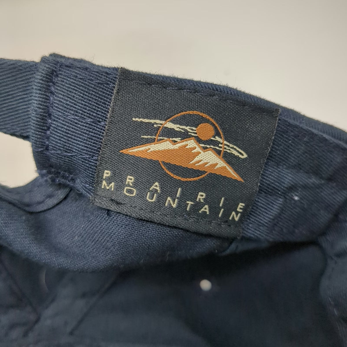 Prairie Mountain Baseball Cap Blue OSFM Alaska The Last Frontier Hat Slideback