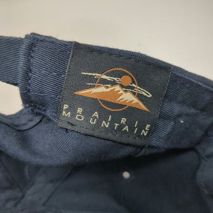Prairie Mountain Baseball Cap Blue OSFM Alaska The Last Frontier Hat Slideback