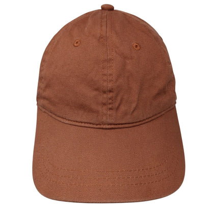 Unbranded Slideback Hat Brown One Size Adjustable Solid Blank 6 Panel