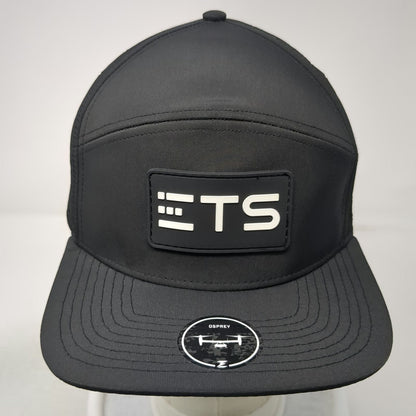 Zapped Trucker Hat Black One Size Perforated Mesh Snapback ETS Rubber Patch Flat