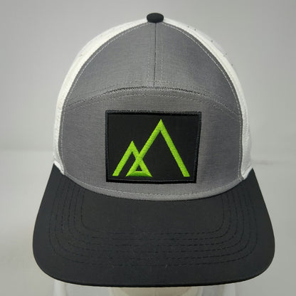 The Heartbeat Brand Trucker Hat Gray White Black One Size Mountain Logo Patch