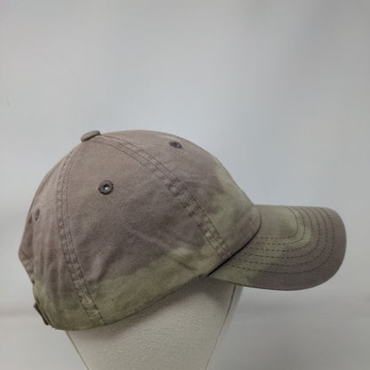 Imperial Strapback Hat Grayish Tan One Size Embroidered Logo 6 Panel