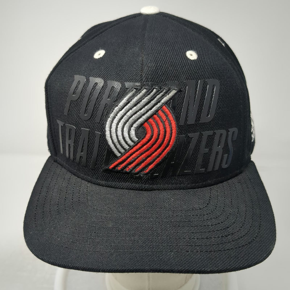 adidas Portland Trail Blazers NBA Snapback Black One Size Draft Hat Flat Brim