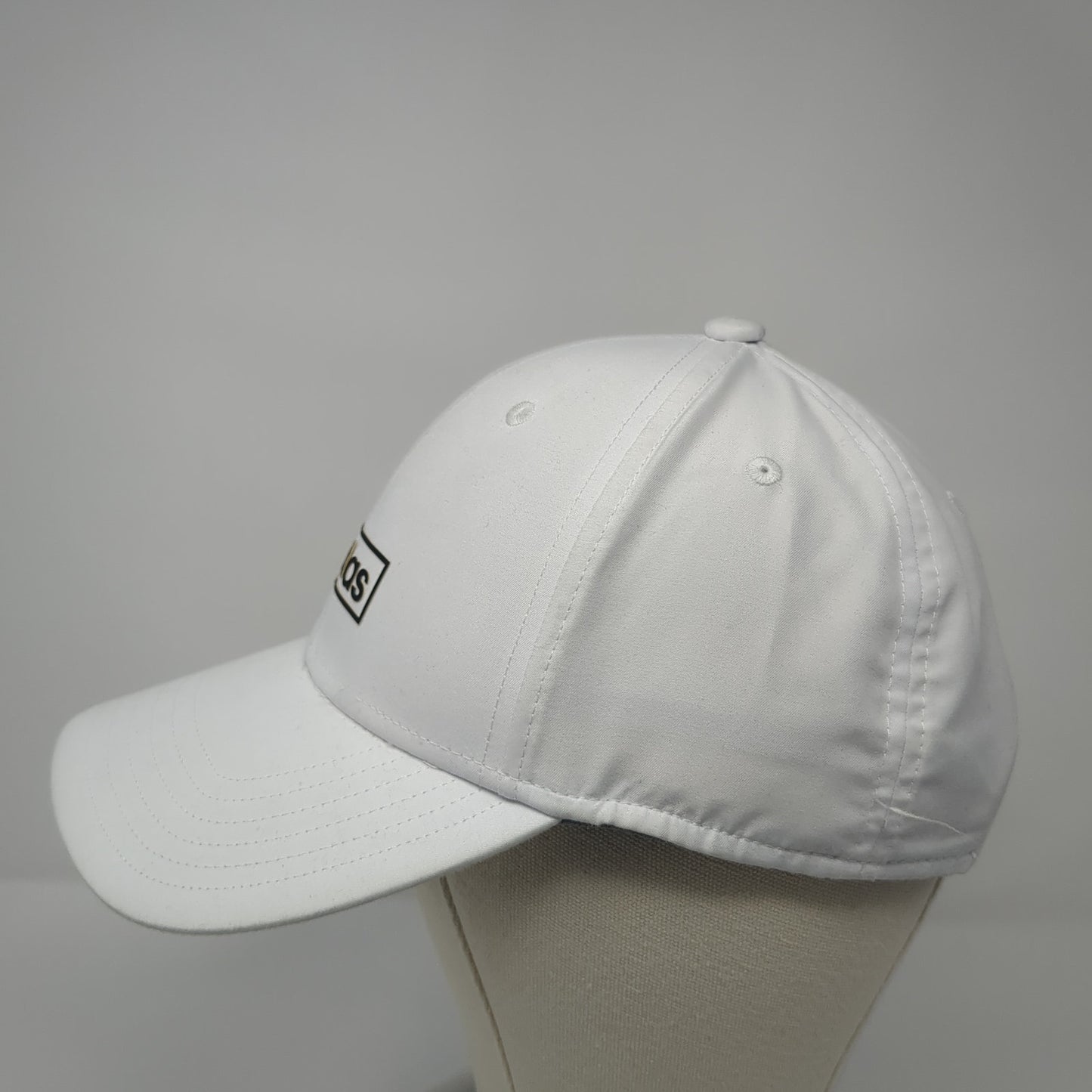 Adidas Spell Out Snapback Hat White One Size Adjustable Solid 6 Panel