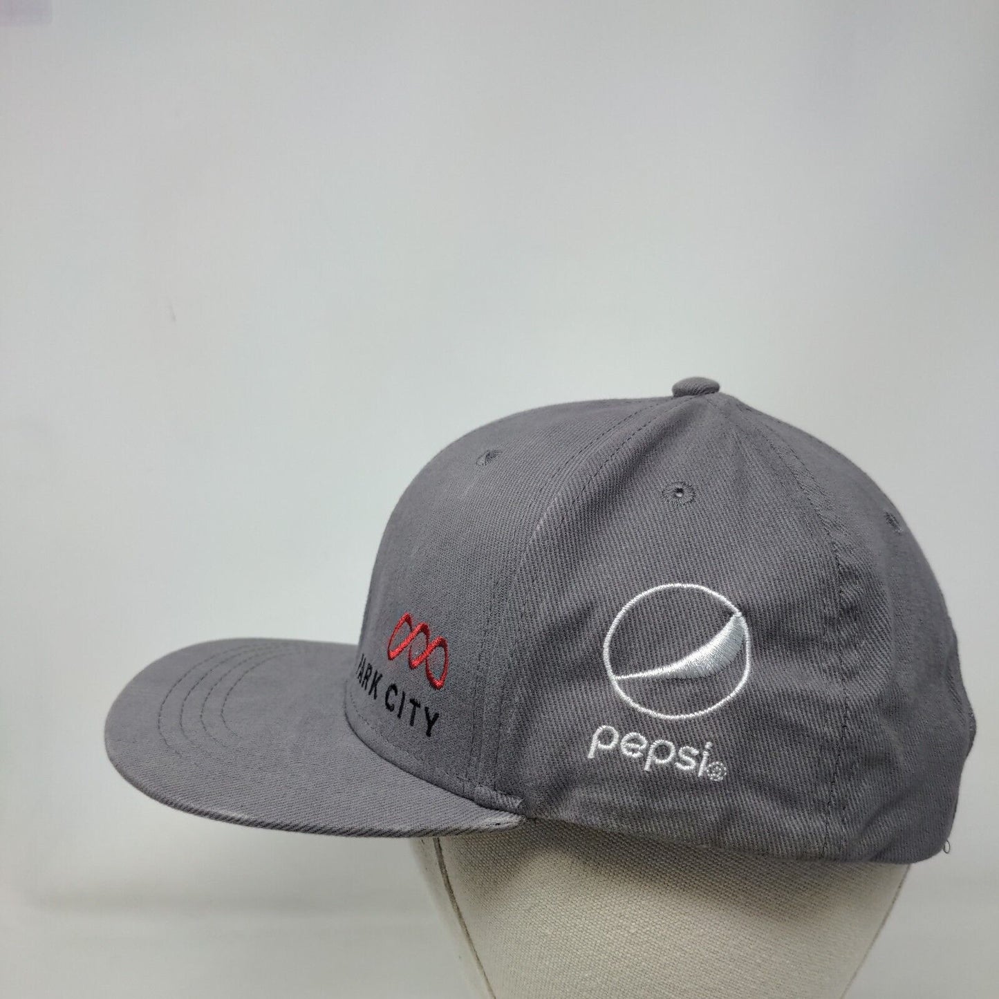 Park City Pepsi Slideback Hat Gray One Size Embroidered Adjustable