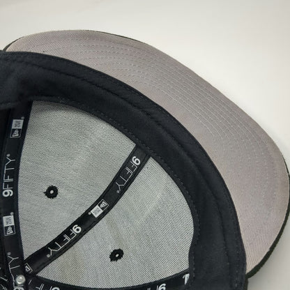 New Era NFL Las Vegas Raiders Snapback Hat Black One Size Flat Brim Gray 9FIFTY