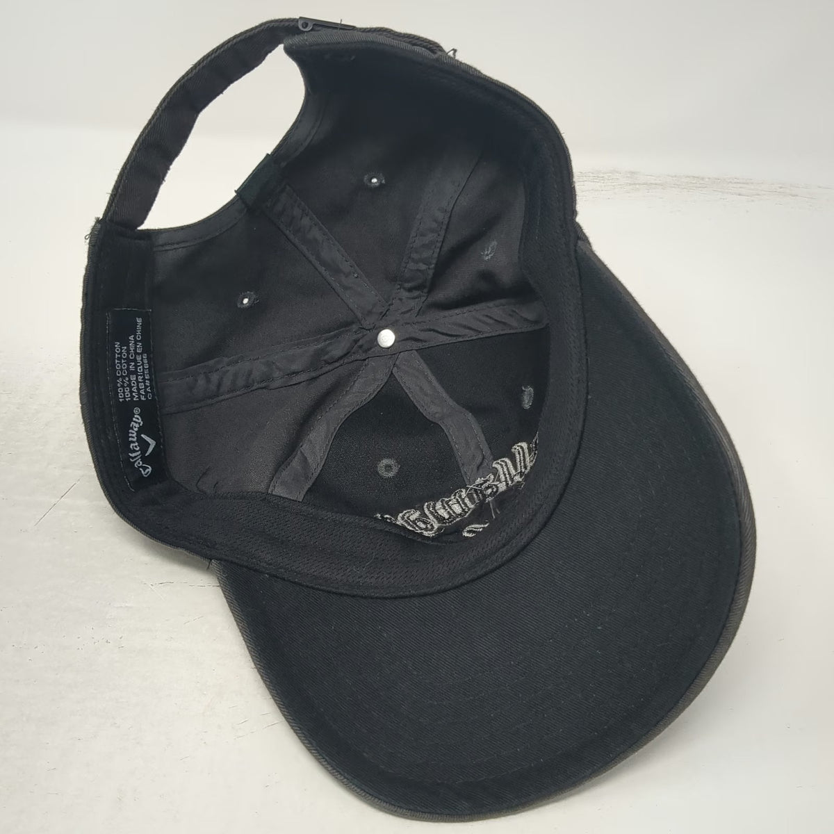 Callaway Baseball Cap Gray One Size Slideback Cotton Golf Embroidered Logo Hat