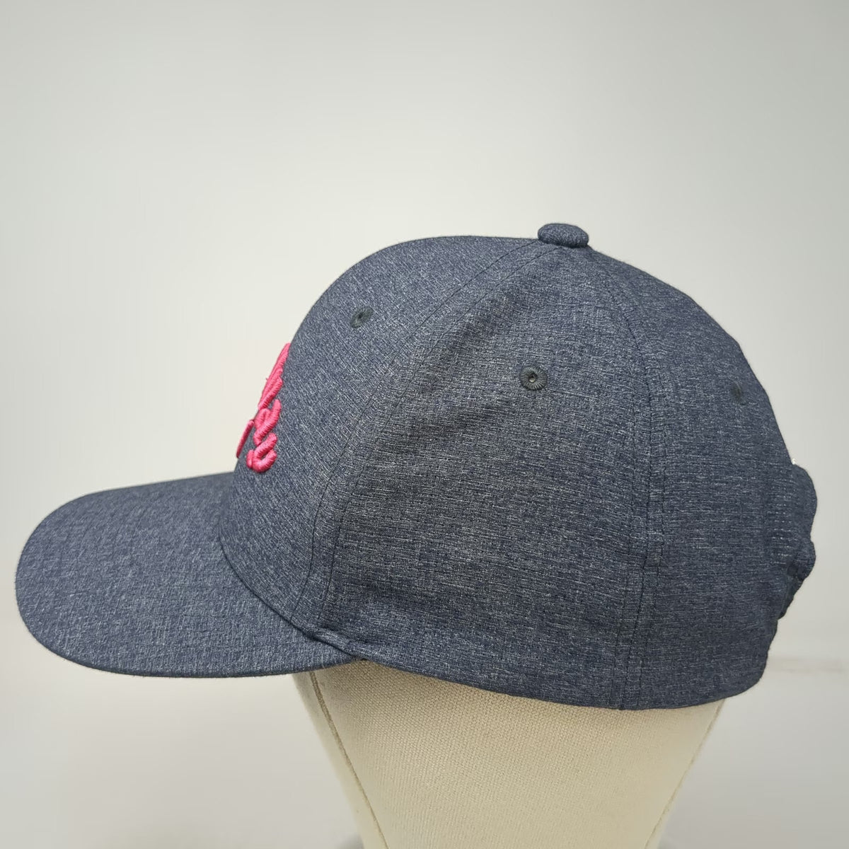 Callaway Baseball Cap Gray One Size Pink Odyssey Logo Golf Curved Adjustable Hat