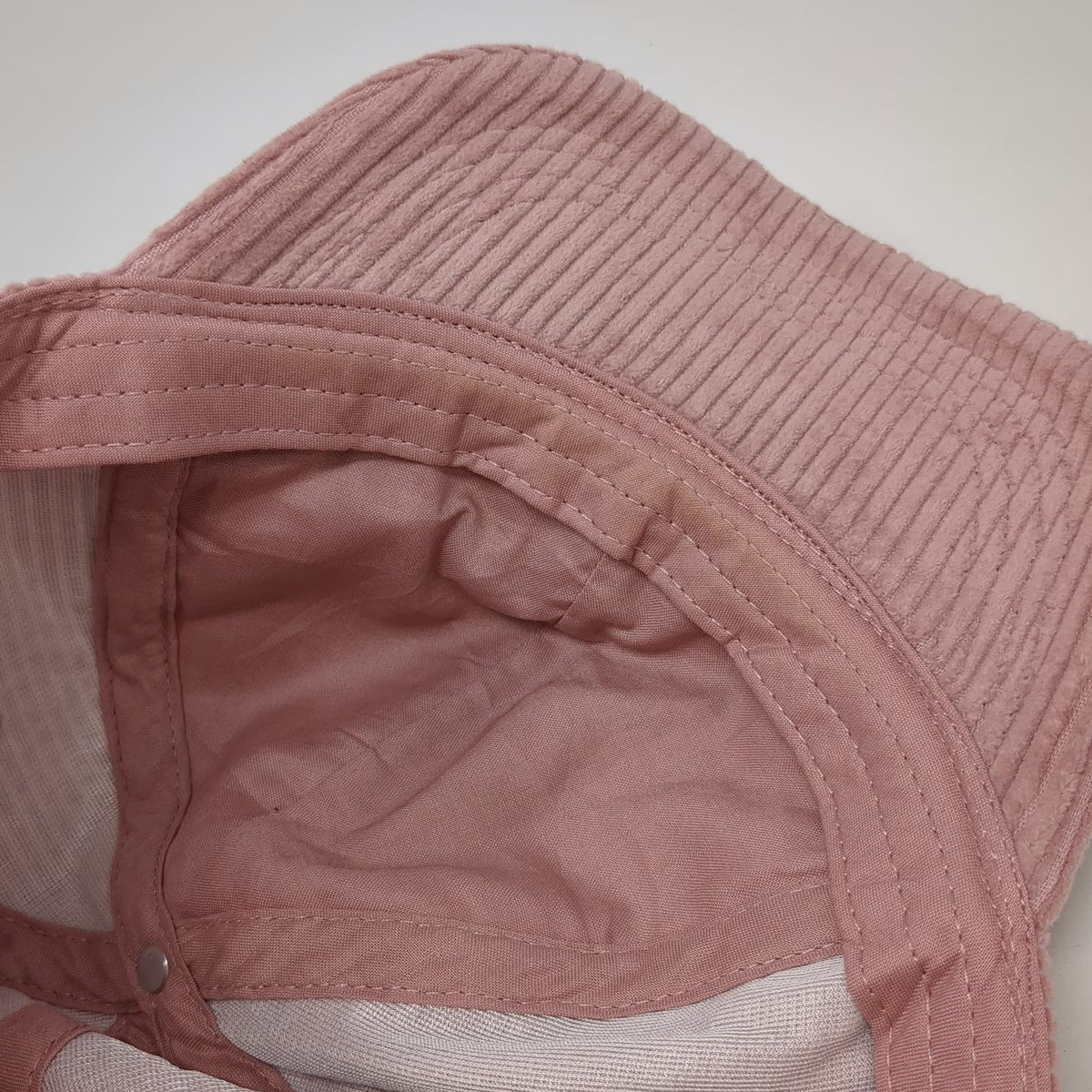 Pink Baseball Cap One Size Corduroy Adjustable Strapback Solid Blank 6 Panel Hat