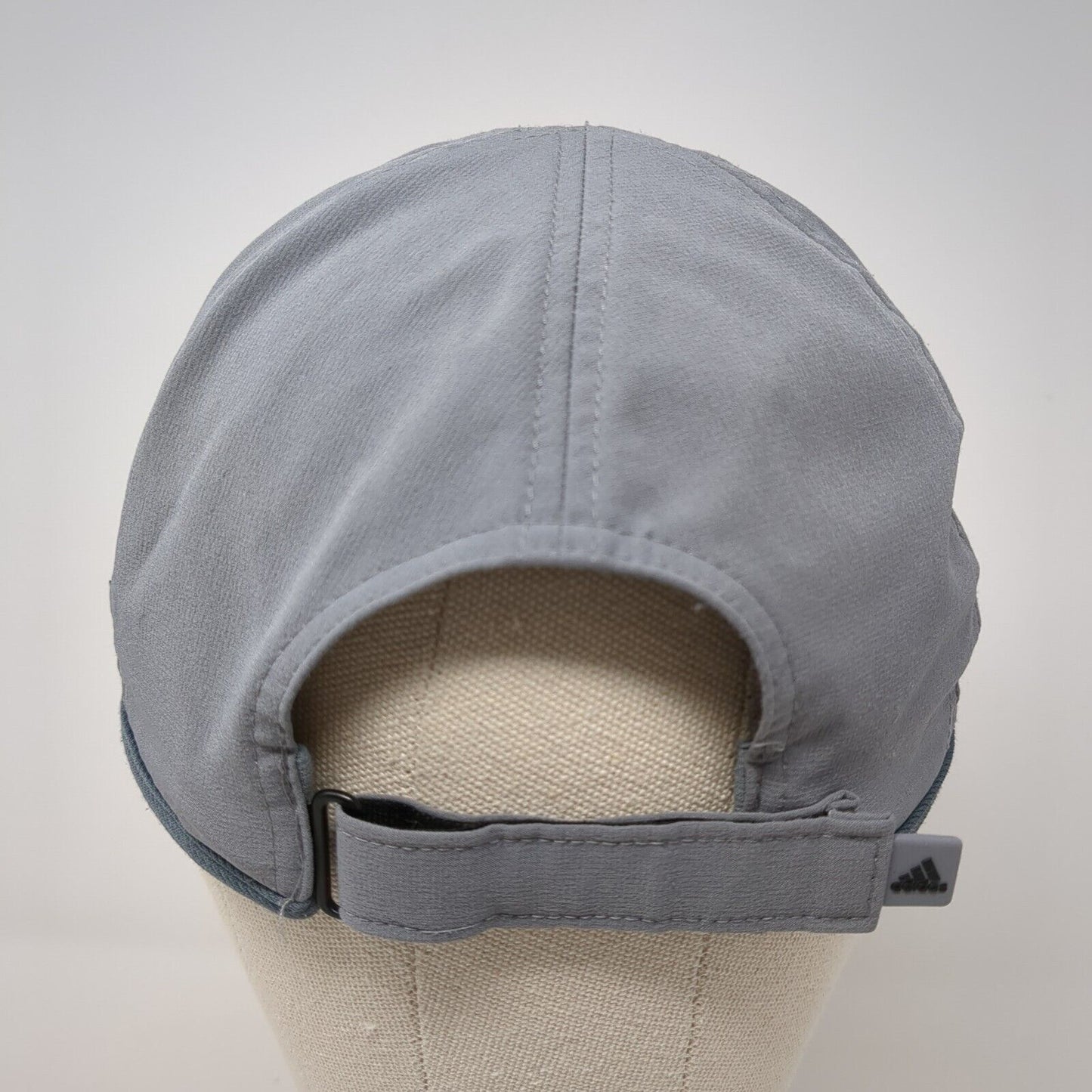 Adidas 3 Stripes Strapback Hat Gray One Size Adizero Solid Embroidered