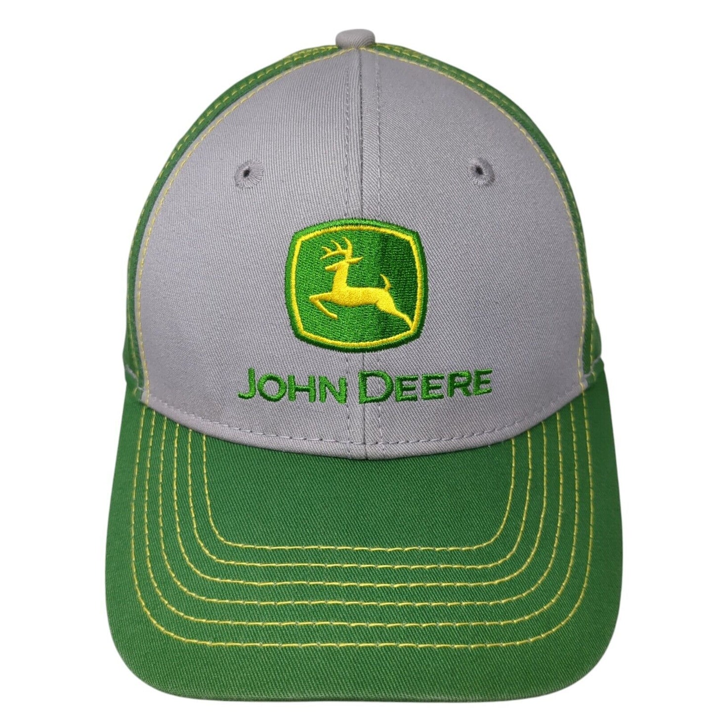 John Deere Strapback Baseball Cap Multicolor One Size Adjustable Embroidered