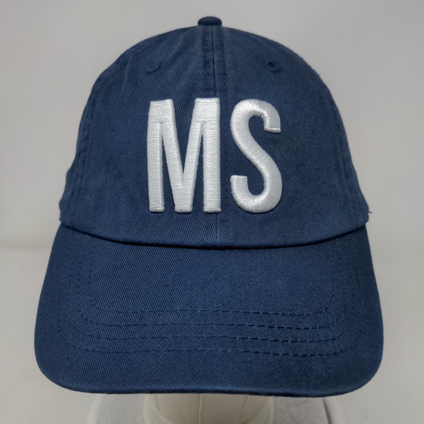 MS Slideback Hat Blue OSFM Adjustable Embroidered 6 Panel State of Mine