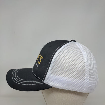 Bish's RV Snapback Mesh Back Trucker Hat Black White Embroidered Logo