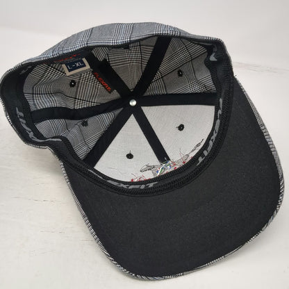 Flexfit Baseball Cap Gray XL Plaid Animal Health Clinic Blackfoot ID Hat Horse