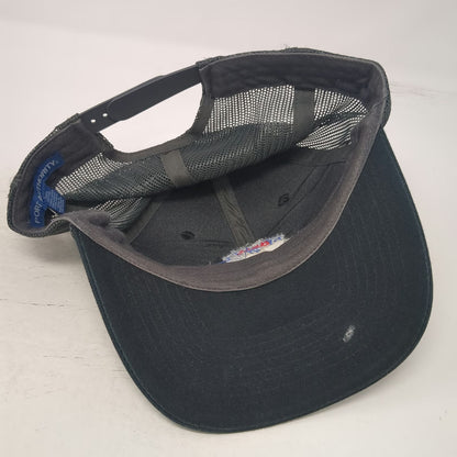 Port Authority Trucker Hat Black One Size Gem Meat Packing Co Logo Mesh Snapback