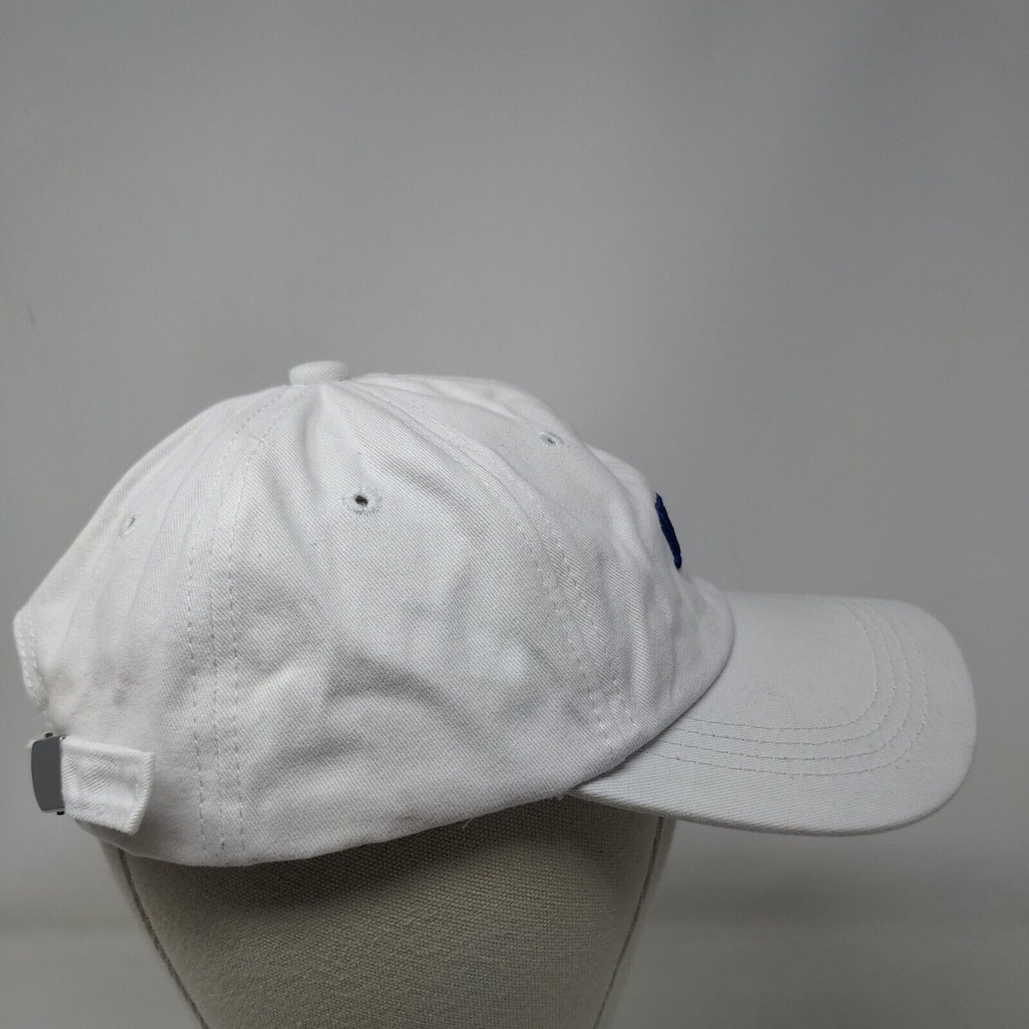 NYC 1987 Slideback Hat White One Size Embroidered Vent Holes G&P