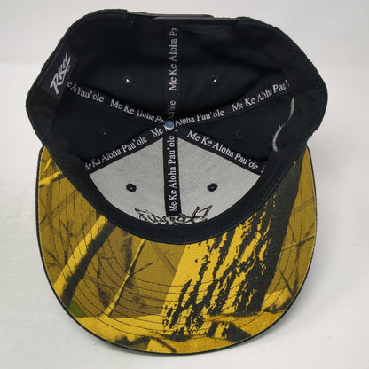 RKD Co. Snapback Black OSFM Hawaii Flag Kona Town Hat Cotton Embroidered Logo