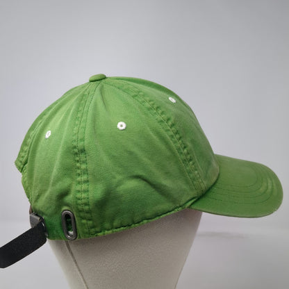 Old Navy Baseball Cap Green One Size Strapback Orange Under Brim Cotton Hat