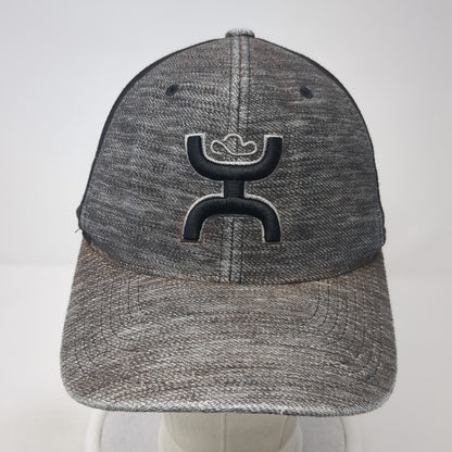Get Your Hooey Fitted Hat Gray Medium Embroidered Logo Flexfit Colorblock
