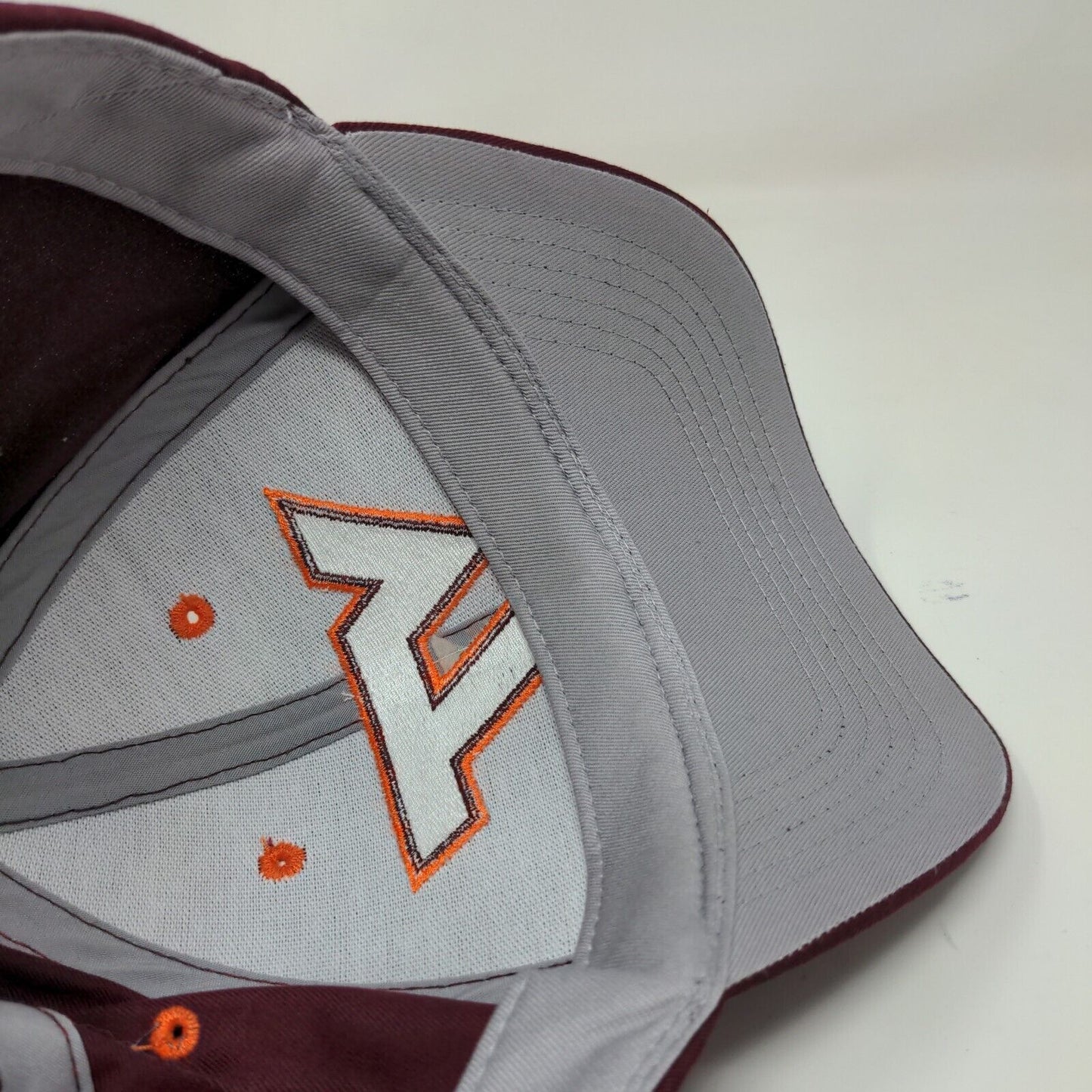 Captivating Headwear Men's Strapback Hat Red Embroidered Virginita Tech VT Logo